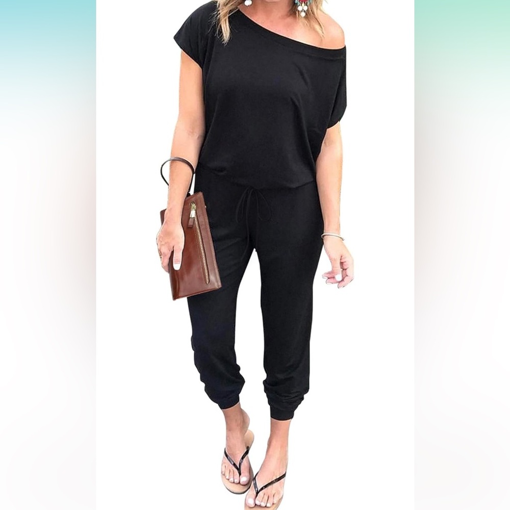 Pretty garden black jumpsuit size XL, WORN ONCE